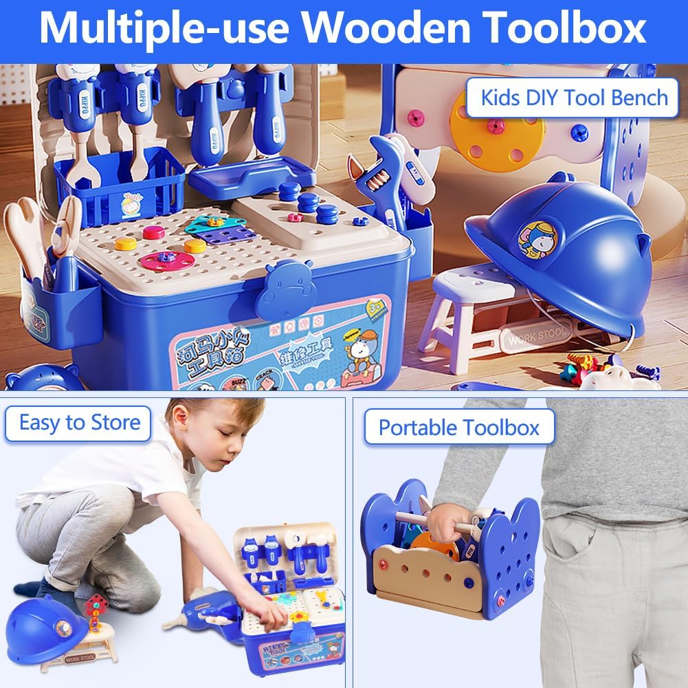 Bauwerkzeug-Set für Kinder – 218-teiliges Rollenspiel-Set