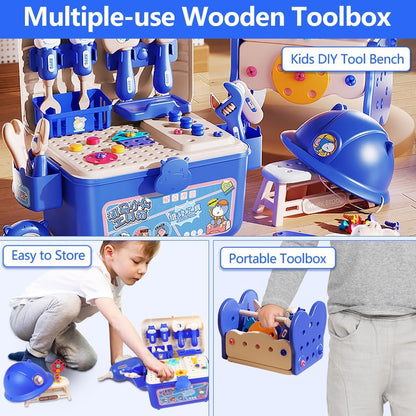 Bauwerkzeug-Set für Kinder – 218-teiliges Rollenspiel-Set